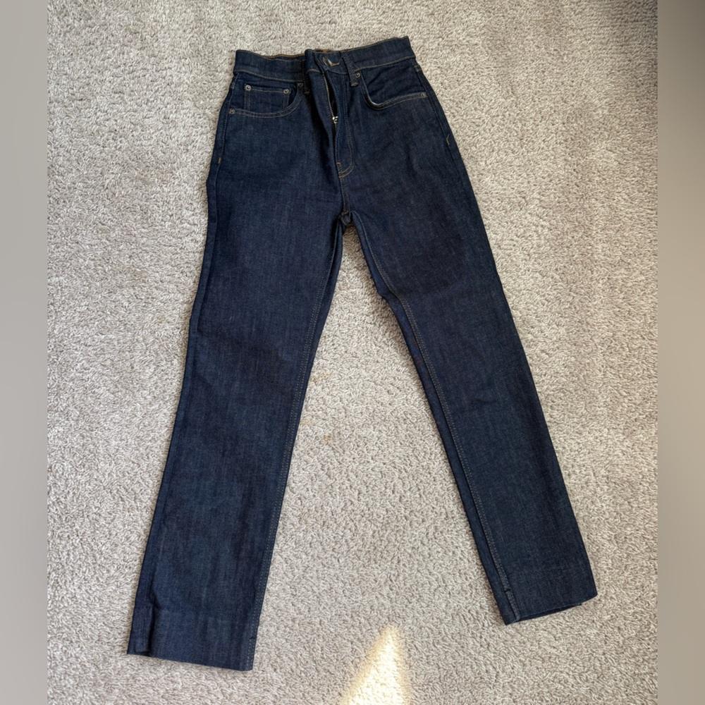 New Zara  Dark Blue Straight Jeans